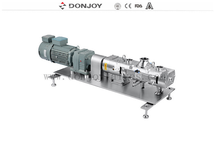 SS316L pompe à double vis à deux têtes pour produits à gros particules
