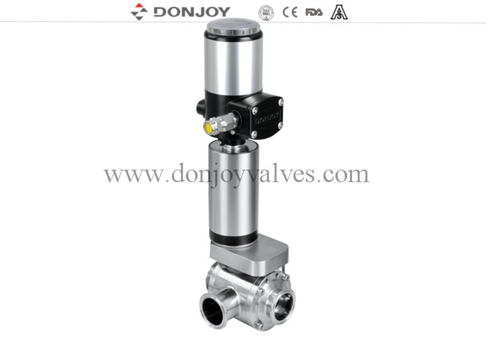 Donjoy SS316L 2 pouces Pneumatique 3 voies T type Ventilateurs papillons avec Tri Camp End