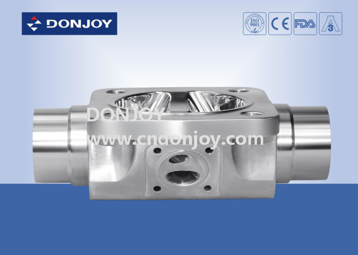 SS316L 1 pouce T type trois voies manuelle de la valve de diaphragme pour le contrôle des fluides phamacy