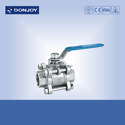 3pcs welded full port Sanitary Ball Valve With connection pipe