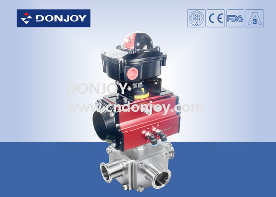 Pneumatic  three-way Ball Valve with intelligent positioner IL-TOP