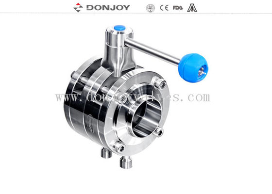 Donjoy Sanitary MixProof Butterfly Valve Double Seat Butterfly Valve B Type