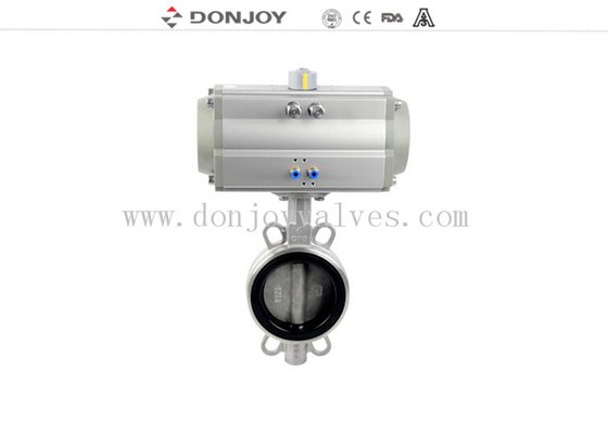 Pneumatic 8 Inch Wafer Type EPDM Gasket Butterfly Valves