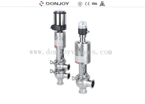 SS316L Stainless Steel Pneumatic 2  Way Divert Seat Valve With Control Head